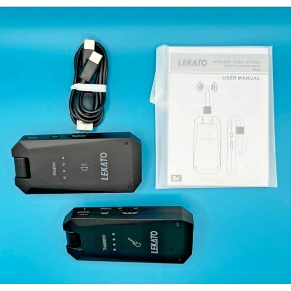 LEKATO WS-90 Wireless Guitar Transmitter Receiver Upgraded 4 Channels - READ - Picture 2 of 2